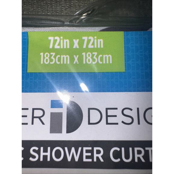 NIP interDesign Purple Leaves Shower Curtain 72" x 72" New - Picture 4 of 5